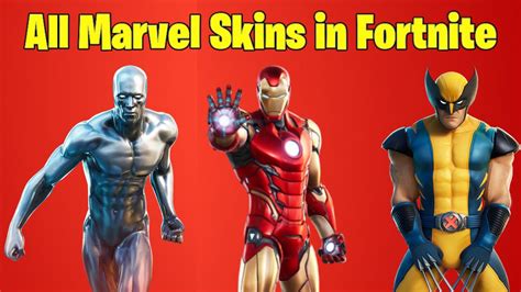 All Marvel Skins in Fortnite Chapter 2 Season 4 - YouTube