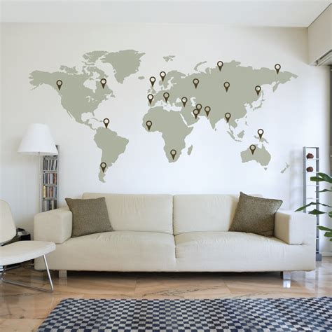 World Map Wall Sticker | Wallboss | Wallboss Wall Stickers | Wall Art ...