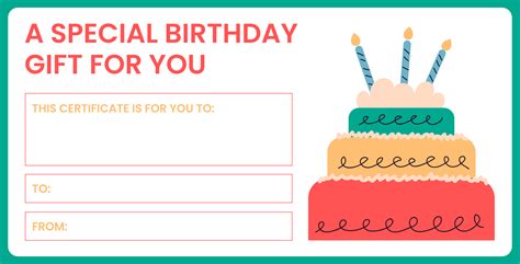 Birthday Certificate Gift Voucher Template Free | Christmas gift ...