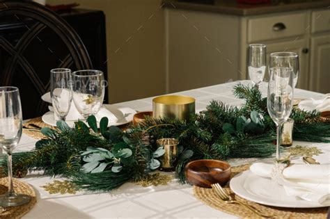 Centerpiece on a dinner table Stock Photo by ChantelleL3 | PhotoDune