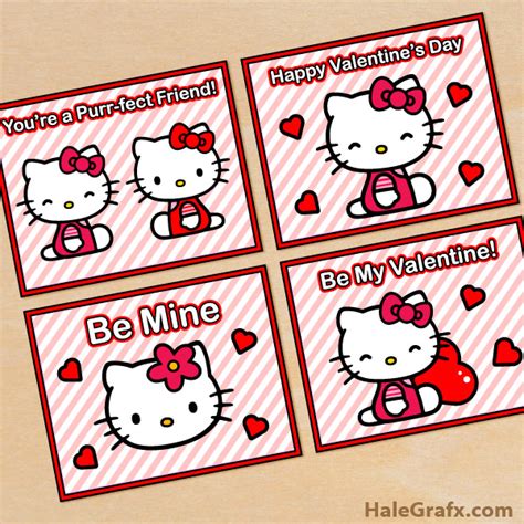 FREE Printable Hello Kitty Valentines