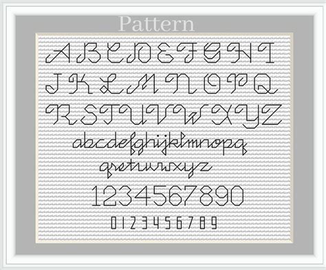 Backstitch Alphabet Cross Stitch Font Back Stitch Alphabet - Etsy ...