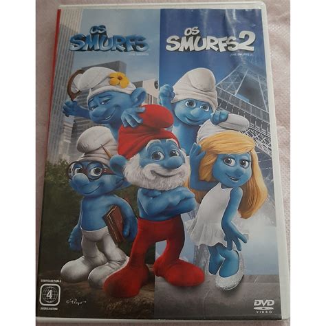 DVD DUPLO FILME - OS SMURFS 1 E 2 | Shopee Brasil