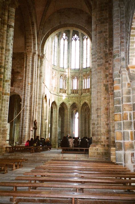 Mont St. Michel, Normandy, France - Interior of the abbey