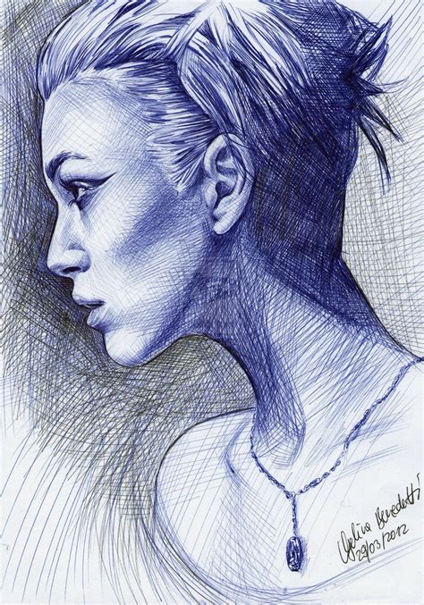 AngelinaBenedetti's deviantART Gallery | Ballpoint pen art, Portrait ...