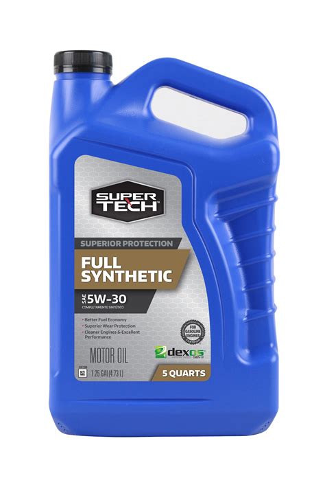 Super Tech Full Synthetic SAE 5W-30 Motor Oil, 5 Quarts - Walmart.com