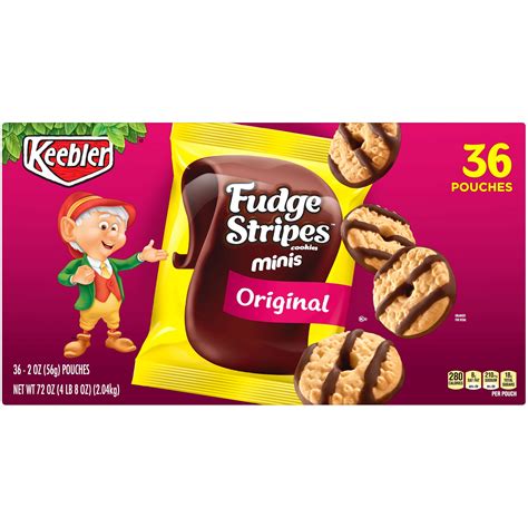 Keebler Fudge Shoppe Cookies Fudge Stripes Minis Original 72oz ...