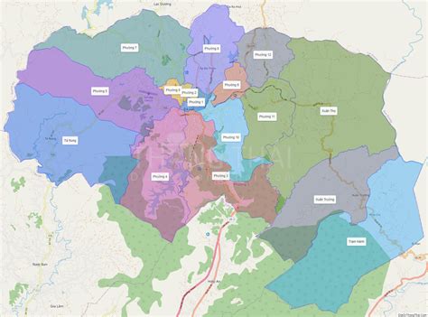 Map of Da Lat city - Lam Dong - Thong Thai Real