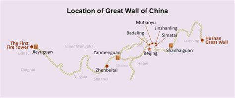 Great Wall of China Map: Location Maps in China & the World, History