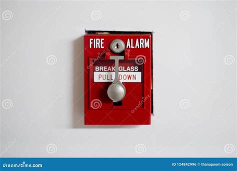 FIRE ALARM, RED stock photo. Image of space, message - 124842996