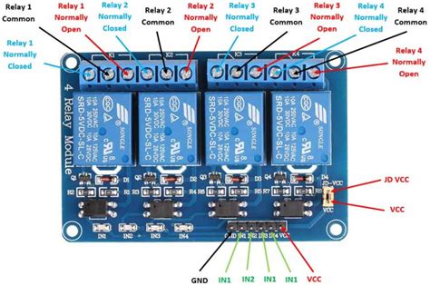 5V 4 Channel Relay Module Four-Channel Relay Module | Majju PK