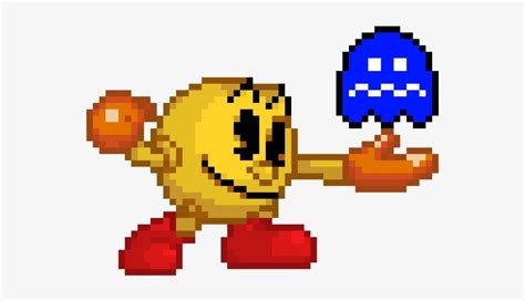 Pac-man Ssf2 - Pacman Pixel Art Png - Free Transparent PNG Download ...