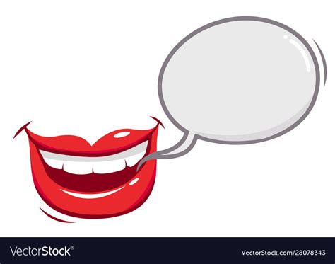 Happy talking mouth Royalty Free Vector Image - VectorStock