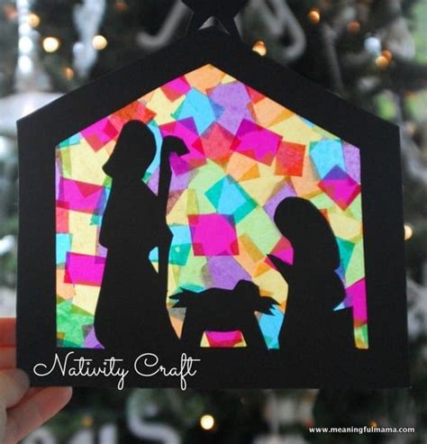 Stained Glass Nativity Craft for Kids