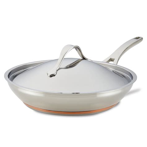 Nouvelle Copper Stainless Steel Frying Pan with Lid – Anolon