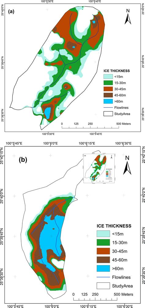 Reconstructed surface of former glaciers. (a) Reconstructed glacier ...