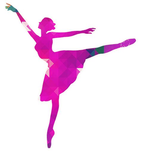 Ballet Dancer Silhouette - Vector Colorful hand-painted dancers png ...