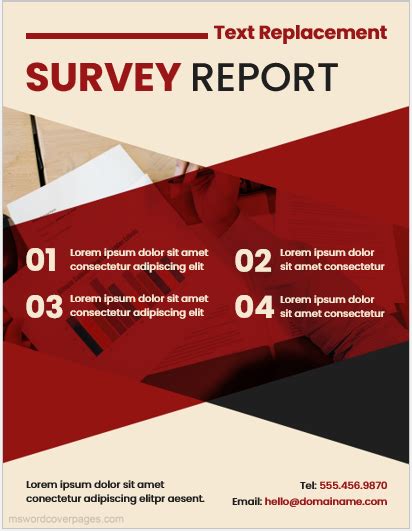 Land Survey Report Cover Pages | Download Edit & Print