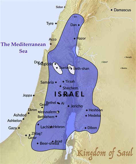 Biblical Map Of Canaan - Sacha Clotilda