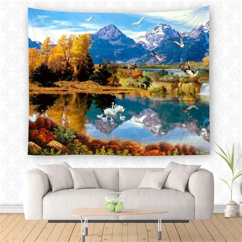 Beautiful Scenery Tapestry Wall Hanging Decor Nature Psychedelic ...