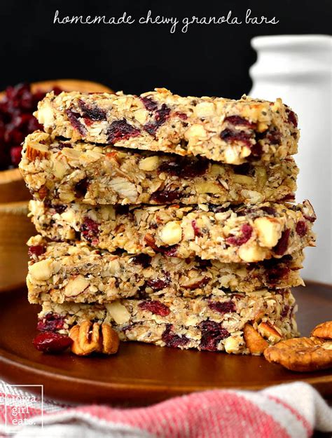 Homemade Chewy Granola Bars - Gluten Free Granola Bars