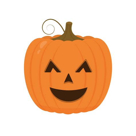 Halloween Pumpkin with funny face icon isolated on white. Cute cartoon ...