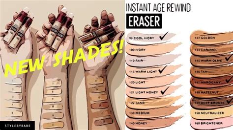 6 NEW SHADES SUMMER 2019! MAYBELLINE INSTANT AGE REWIND ERASER MULTI ...