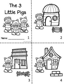 3 Little Pigs Sequencing Mini-Booklet by Ms Mal's Munchkins | TpT