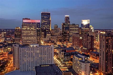 Minneapolis Night Skyline Photograph by Doug Wallick - Fine Art America