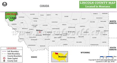 Lincoln County Map, Montana | County map, Lincoln county, Montana