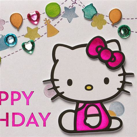 Gems Birthday Hello Kitty Hello Kitty Birthday Greeting Card For Her ...