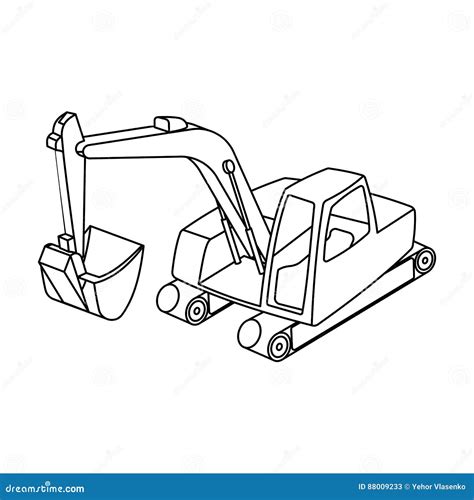 Excavator Outline Stock Illustrations – 510 Excavator Outline Stock ...