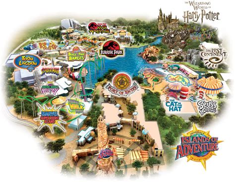 Universal's Islands of Adventure Park Map - Universal Orlando Resort