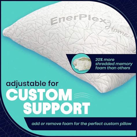 Queen/King Size Memory Foam Pillows for Sleeping w/Extra Foam - White ...