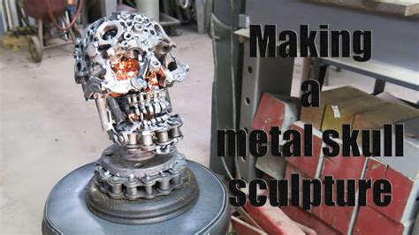 The making of a metal skull sculpture. - YouTube