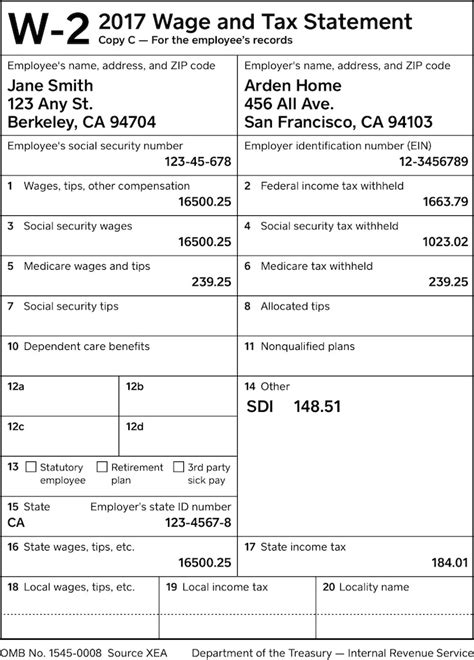 Printable Form W-2