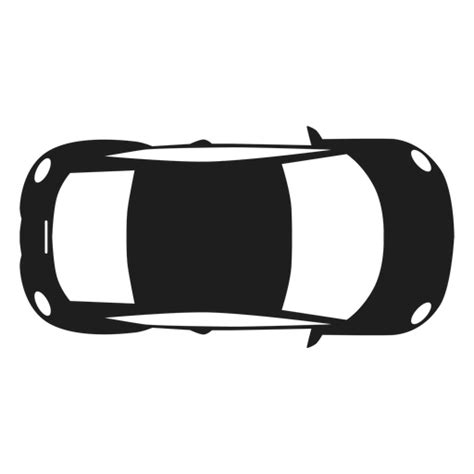 Compact car top view silhouette - Transparent PNG & SVG vector file