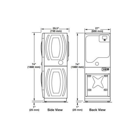 Image result for stackable washer dryer clearance dimensions ...