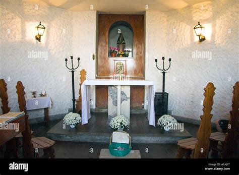 Interior chapel below Christ the Redeemer statue on Corcovado mountain ...