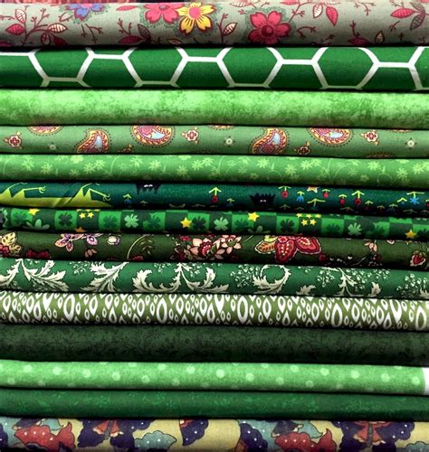 10x Fq's Assorted GREEN Quilting Fabric 100% Cotton | Etsy UK