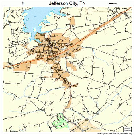 Jefferson City Tennessee Street Map 4737960