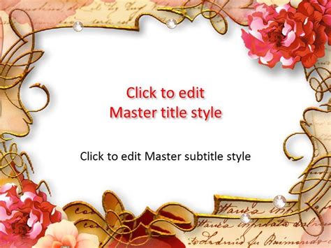 Free Flower Frame PowerPoint Template - Free PowerPoint Templates