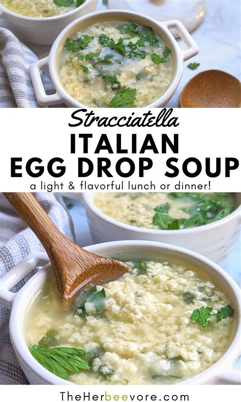 Italian Egg Drop Soup Recipe (Stracciatella) - The Herbeevore