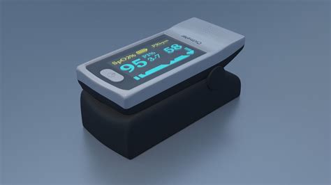 3D model Portable Finger Oximeter Fingertip Pulse Oximeter