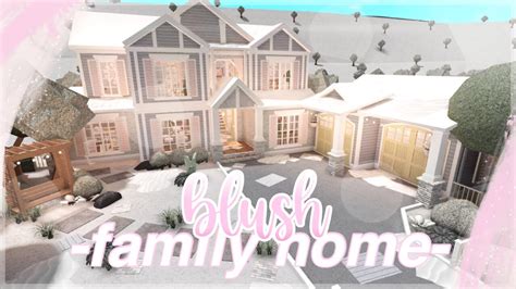 BLOXBURG | Blush Family Home | House Build - YouTube