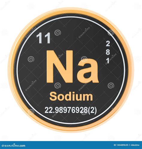 Sodium Na Chemical Element. 3D Rendering Stock Illustration ...