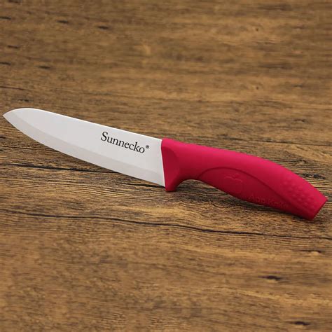 Sunnecko 6 inches Chef Knife Ceramic Blade PP+TPR Handle Kitchen Knives ...