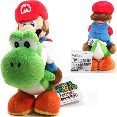 Super Mario Bros. Mario Riding On Yoshi Plush