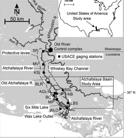 The Atchafalaya River basin study area is located within the ...