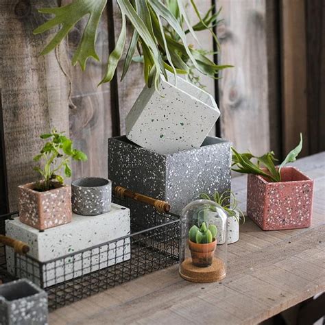 Cement Planter in Various Shape Colors and Sizes | Cement planters ...